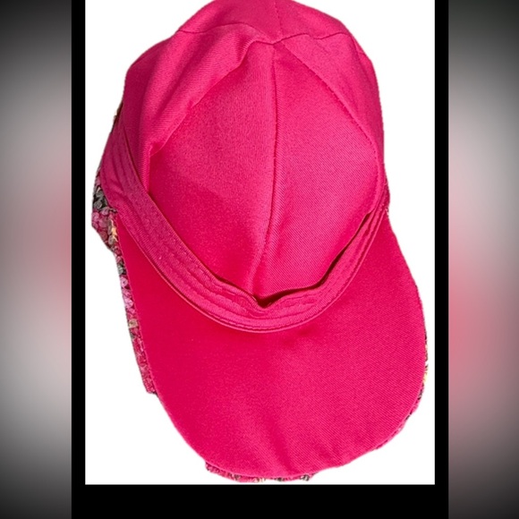 Women's Floral Sequins Sparkly Pink Baseball Cap Hat Adjustable Strap Spring - Picture 10 of 16